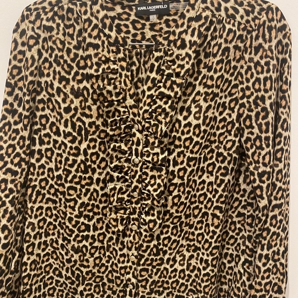 Karl lagerfeld cheetah blouse - Picture 3 of 3